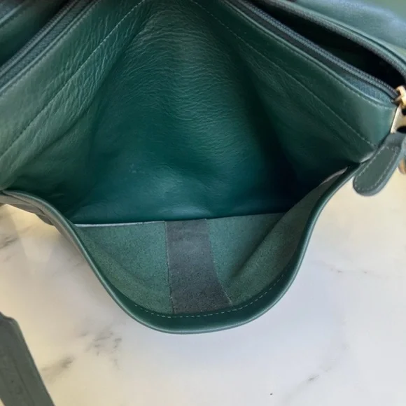 COACH Vintage Manhattan Collection Museum Bag 4127 Bottle Green Leather Bag USA - Picture 12 of 16